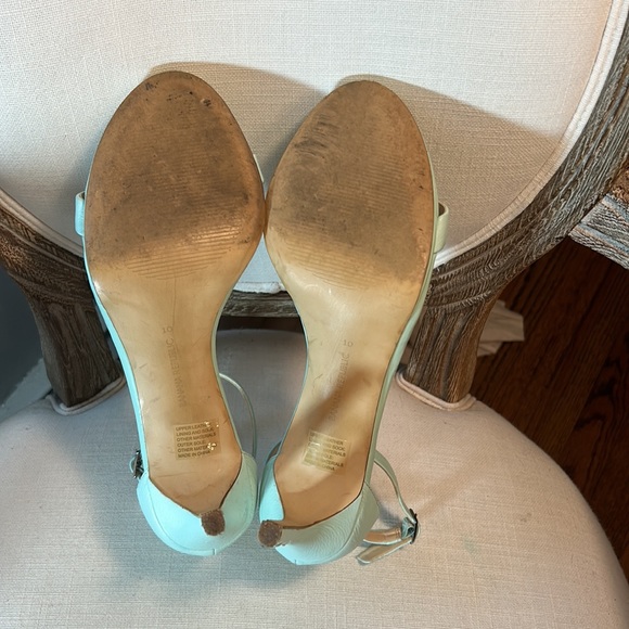 Banana Republic JAYLEN Strappy Ankle High Heel Sandal. Mint/Menthe. Size 10 - Picture 8 of 10